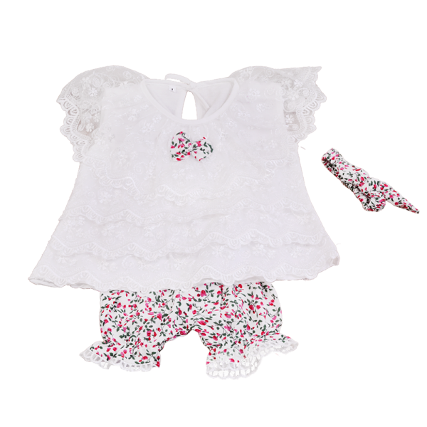 Chicken frocks with short and hairband